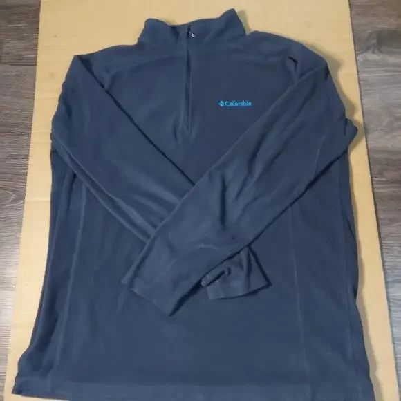 Columbia Blue Zip Front Jacket  L Gorpcore Fisherman Cabincore Classicore Preppy - Picture 8 of 12